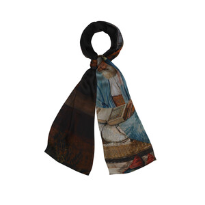 And The Prayer Of Faith Shall Save The Sick Satin Silk Scarf - Thumbnail