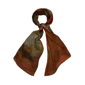 Anemones Satin Silk Scarf - Thumbnail