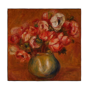 ipekevi - منديل حرير ساتان شقائق النعمان