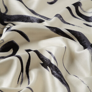 Anthracite Ambiance Print Silk Shawl - Thumbnail