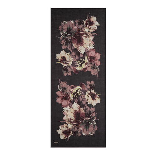 Anthracite Florescence Print Tencel Scarf