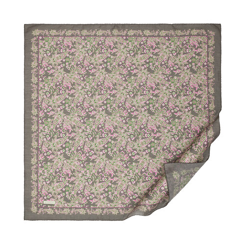 Anthracite Mezopotamya Model 06 Print Tencel Scarf