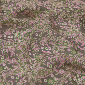 Anthracite Mezopotamya Model 06 Print Tencel Scarf - Thumbnail