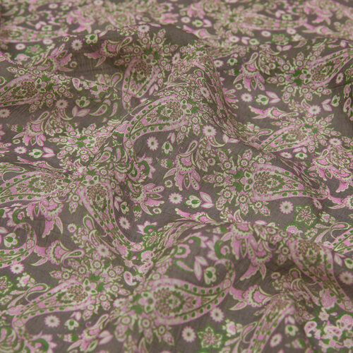Anthracite Mezopotamya Model 06 Print Tencel Scarf