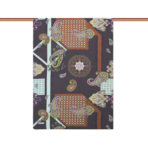ipekevi - Anthracite Palace Way Print Tencel Scarf (1)