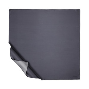 Anthracite Plain Silk Twill Scarf - Thumbnail