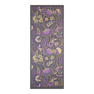 Anthracite Purple Royal Ivy Pattern Tencel Scarf - Thumbnail