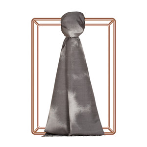 Anthracite Spray Paint Print Silk Scarf - Thumbnail
