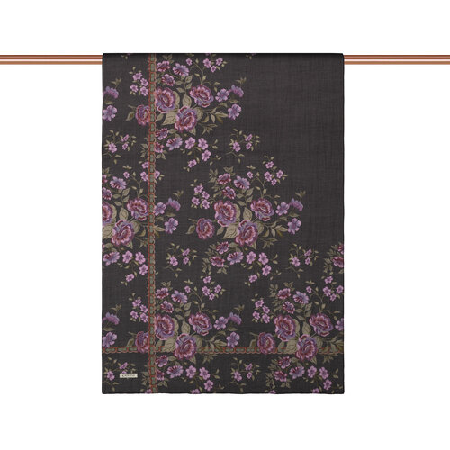 Anthracite Spring Frame Print Tencel Scarf