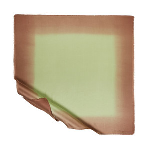 Army Green Gradient Silk Scarf - Thumbnail