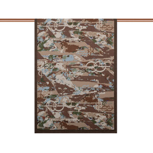 Ash Brown Arenya Print Tencel Scarf - Thumbnail