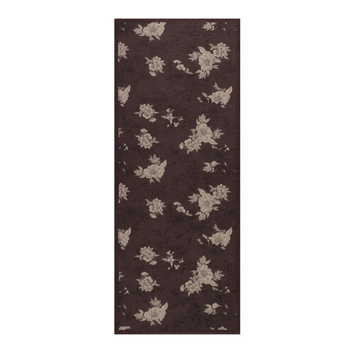 Ash Brown Azalea Print Tencel Scarf