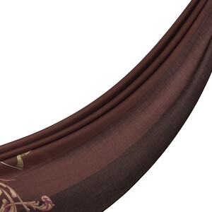 Ash Brown Baroque Signature Tencel Scarf - Thumbnail