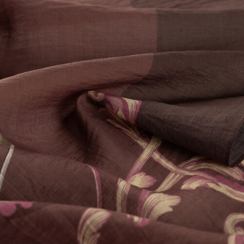 Ash Brown Baroque Signature Tencel Scarf