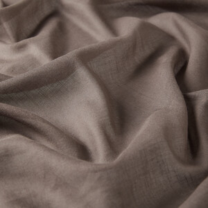 Ash Brown Bordered Modal Silk Scarf - Thumbnail