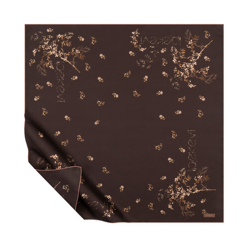 Ash Brown Breeze Twill Silk Scarf