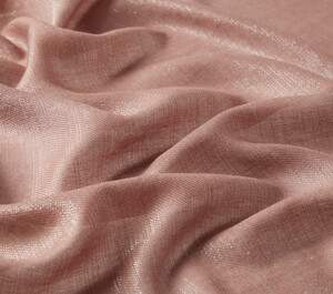 Ash Brown Lurex Wool Silk Scarf - Thumbnail