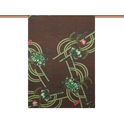 Ash Brown Mystic Garden Print Tencel Scarf