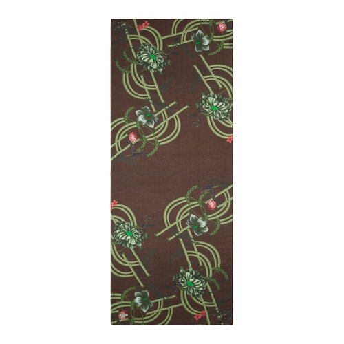 Ash Brown Mystic Garden Print Tencel Scarf