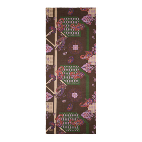 Ash Brown Palace Way Print Tencel Scarf