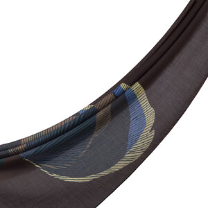 Ash Brown Silk Tree Pattern Tencel Scarf - Thumbnail