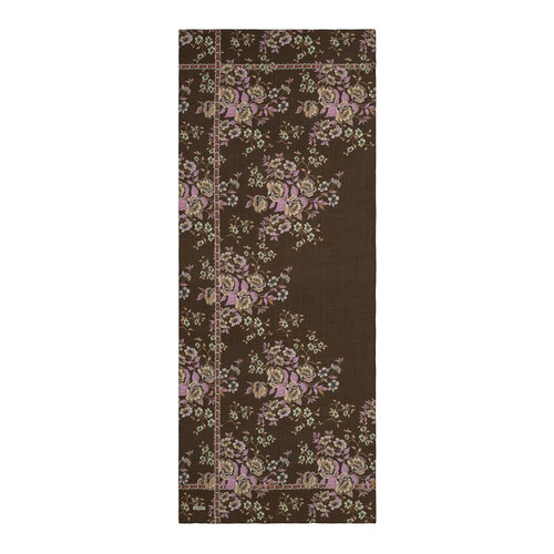 Ash Brown Spring Frame Print Tencel Scarf
