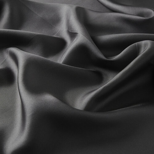 Ash Coffee Plain Silk Twill Scarf