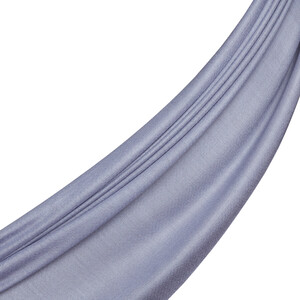 Ash Gray Wool Silk Scarf - Thumbnail