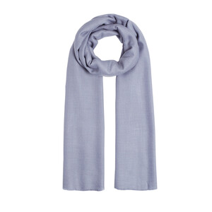 Ash Gray Wool Silk Scarf - Thumbnail