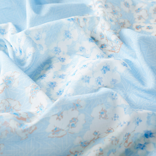 Baby Blue Azalea Cotton Scarf