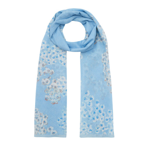 Baby Blue Azalea Cotton Scarf