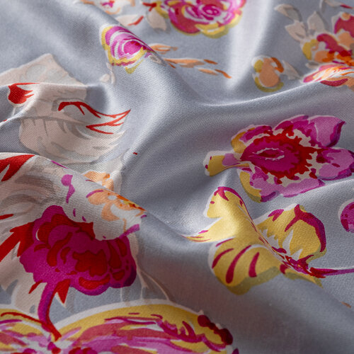 Baby Blue Dream Bouquet Silk Scarf