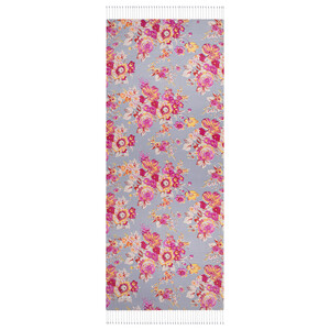 Baby Blue Dream Bouquet Silk Scarf - Thumbnail