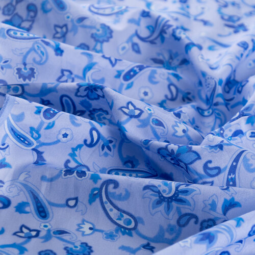 Baby Blue Eastern Garden Cotton Scarf