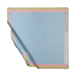 Baby Blue Frame Silk Scarf - Thumbnail