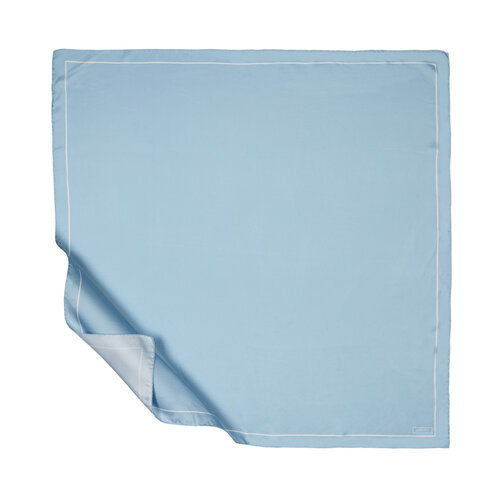 Baby Blue Frame Silk Twill Scarf