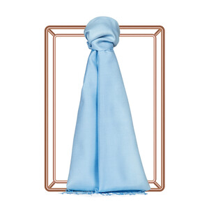 Baby Blue Gradient Silk Scarf - Thumbnail