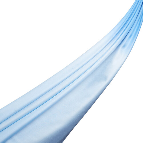 Baby Blue Gradient Silk Scarf