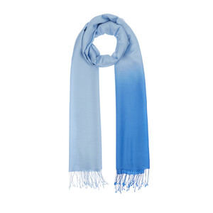 Baby Blue Gradient Silk Scarf - Thumbnail