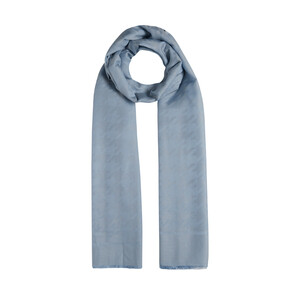 ipekevi - Baby blue Houndstooth Cotton Silk Scarf (1)