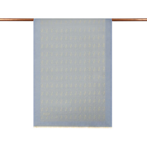 ipekevi - Baby Blue IE Monogram Cotton Silk Scarf (1)
