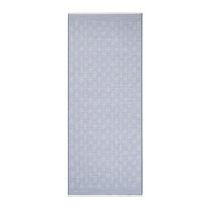 Baby Blue IE Monogram Wool Silk Scarf - Thumbnail