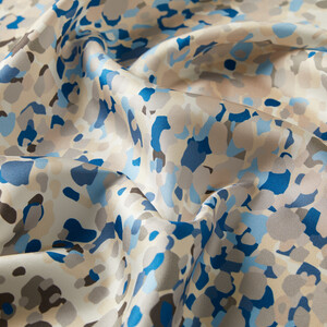 ipekevi - Baby Blue Illusion Twill Silk Scarf (1)
