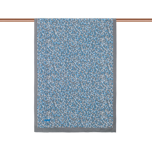 Baby Blue Leopar Print Tencel Scarves