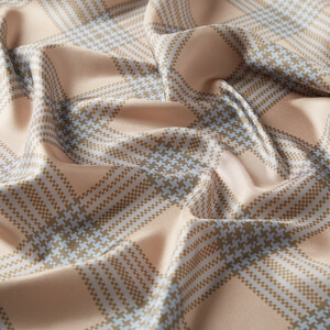 ipekevi - Baby Blue Marled Plaid Silk Twill Scarf (1)