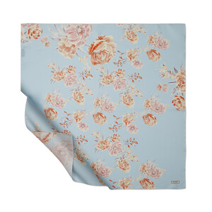 Baby Blue Memories Twill Silk Scarf - Thumbnail