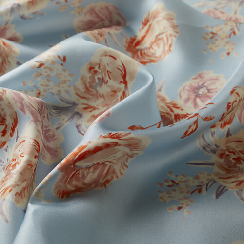 Baby Blue Memories Twill Silk Scarf