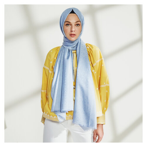 Baby Blue Mini Seljuk Monogram Scarf