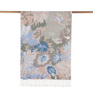 ipekevi - Baby Blue Nihavent Print Silk Scarf (1)