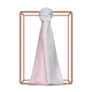 Baby Blue Pink Gradient Silk Scarf - Thumbnail